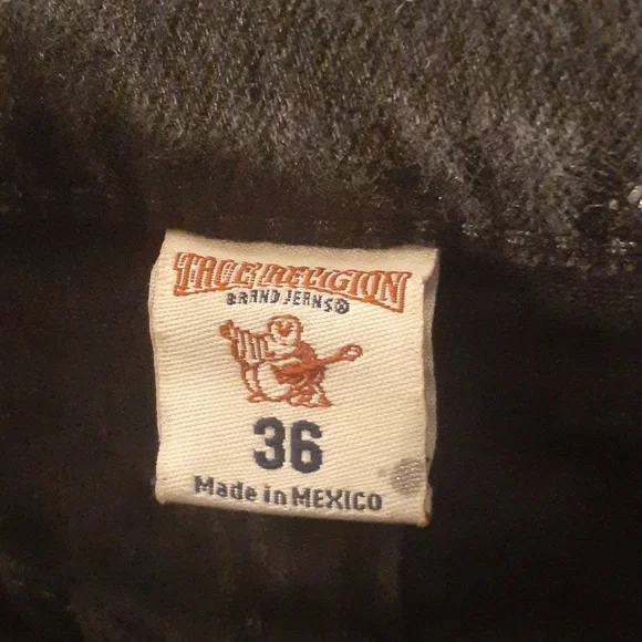 True Religion men's splattered skinny jeans - Picture 6 of 8